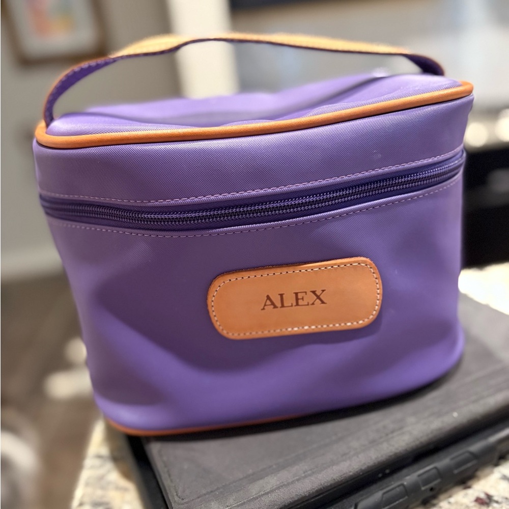 Jon Hart Plum Purple Hot Stamped Makeup Case